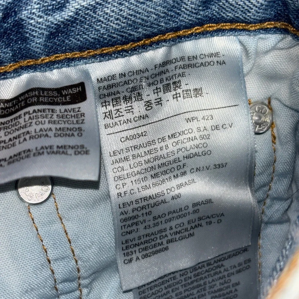 Levi Strauss 501 Denim Cut‎ Off Jean Shorts Button Fly Distressed Womens W27 - Picture 10 of 10